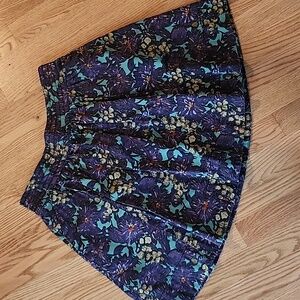 J Crew Floral A-Line Skirt - Multicolor